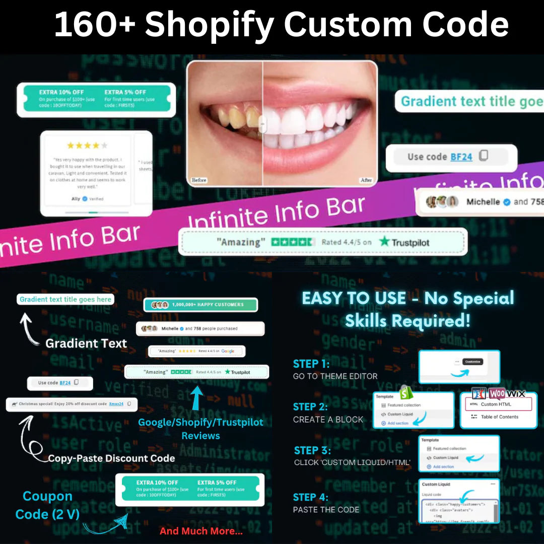 200+ Shopify Custom Liquid Codes To Improve Conversion Rate